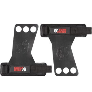 Gorilla-3-Hole-Carbon-Lifting-Grips-Black